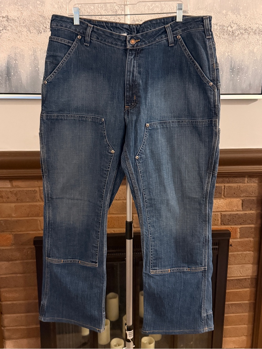 Carhartt Women's Relaxed Carpenter Jeans in Faded Blue Denim